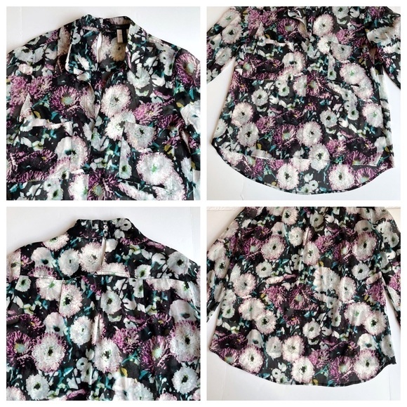 BCBGMAXAZRIA Emma Floral Silk Top - Picture 8 of 13